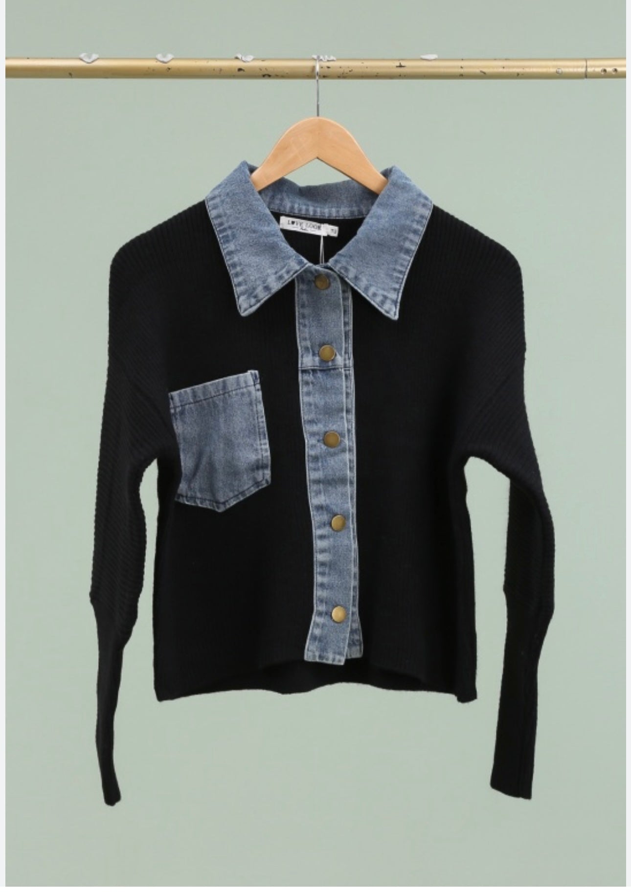 Sweaters
Patchwork Denim Sweater...