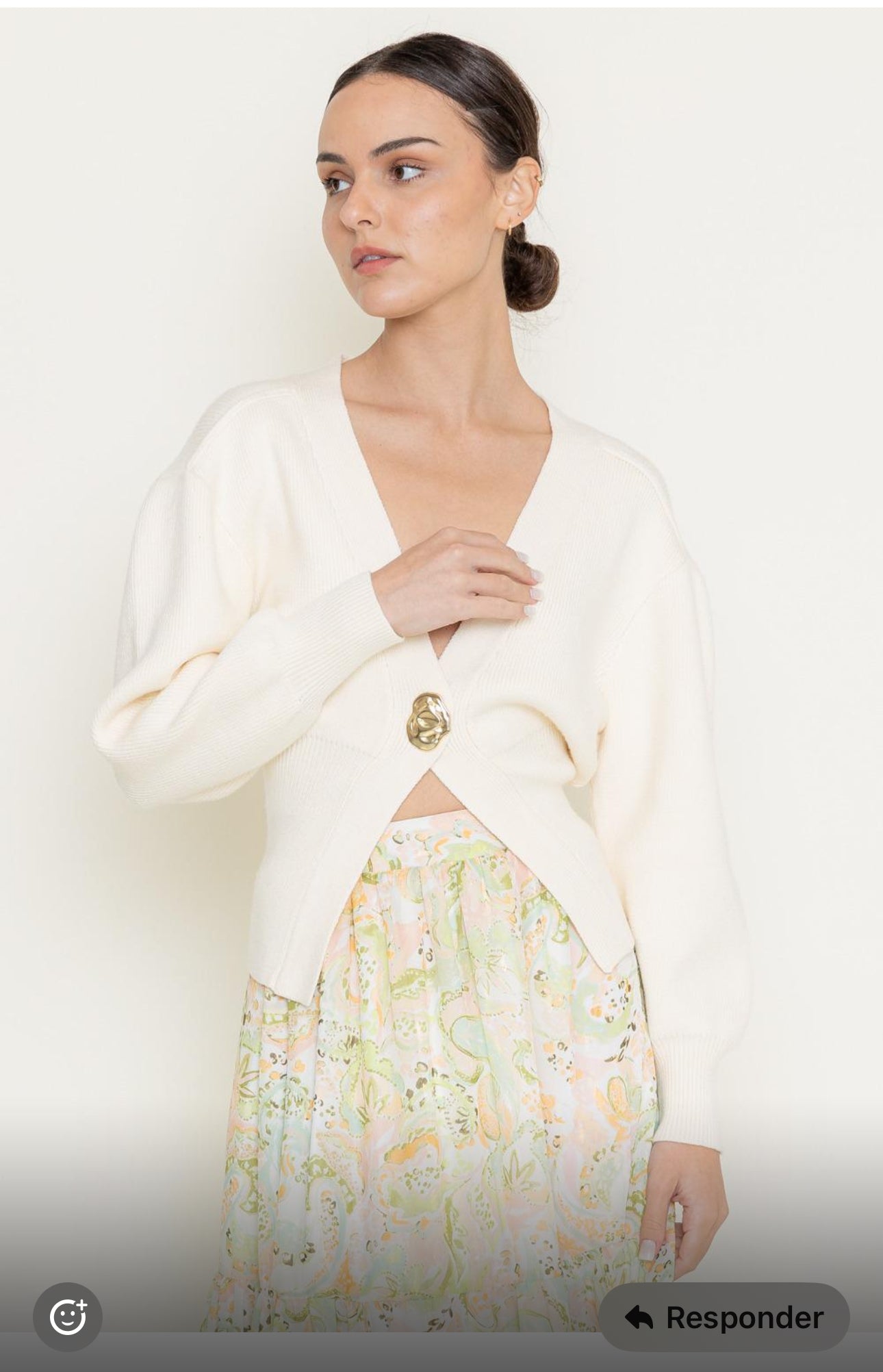 Black button cardigan