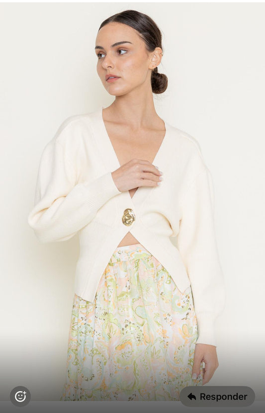 Black button cardigan